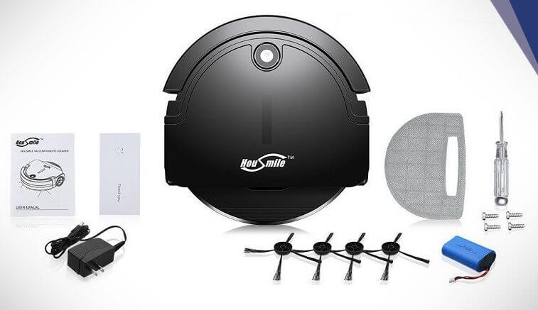 Housmile Robotic Vacuum Cleaner with Drop-Sensing Technology and Powerful Suction